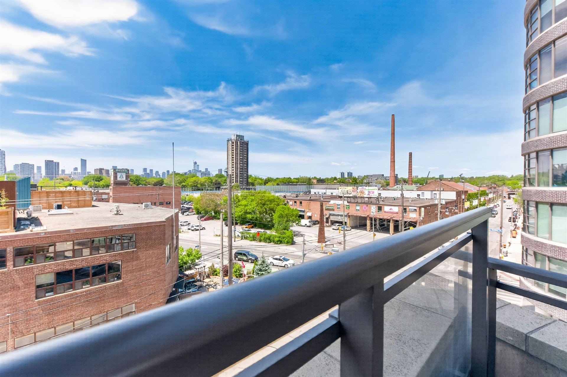Skyline and Leslieville rooftop view from the terrace